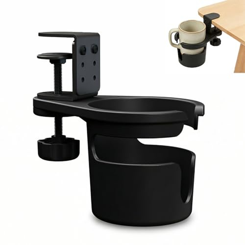 Mugghållare med skrivbord roterande dryckeshållare med justerbar höjd