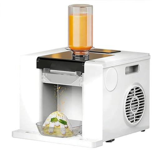 MINEYCHCEY Granita Senza Ghiaccio, Senza Limiti di Zucchero, per Uso Domestico, Macchina per Ghiaccio Tritato da 350 W per Granite, Congelamento Rapido, Display a LED, Autopulente White