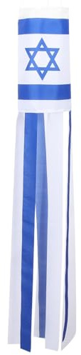 minkissy Bandiera Decorativa Israele per Esterni Design Riutilizzabile e Tessuto Delicato, per Decorazioni da Giardino e Feste All'aperto
