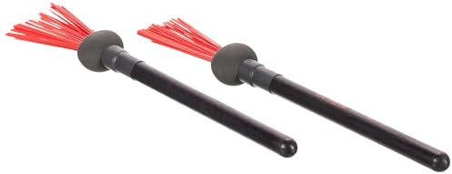 Vic Firth World Classic Balai-Maillet Hybride pour Cajón, Noir/Rouge