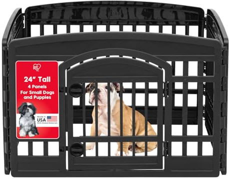 IRIS USA Ci-604E, box per animali domestici con porta, nero, 1 pezzo, nero-R, 60 cm di altezza.