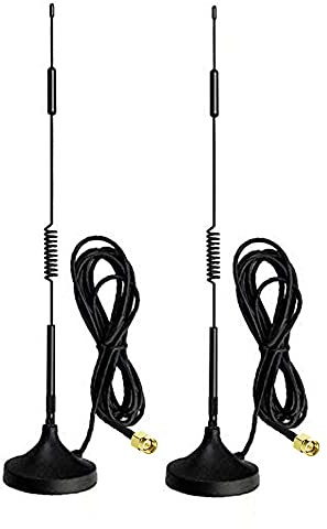 CORONIR 4G SMA Antenna 12DBi 4G LTE CPRS GSM 3G 2.4G WCDMA Omni Directional Antenna with Magnetic Base Extension Cable for WiFi Router Mobile Broadband Outdoor-Pack of 2