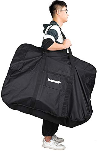 SUNELFFY 26 inch Folding Bike Bag Bicycle Travel Case Fits 26 inch or Below Folding Bikes, Bicycle Transport Case for Air,Train Travel Bike Transport Bag