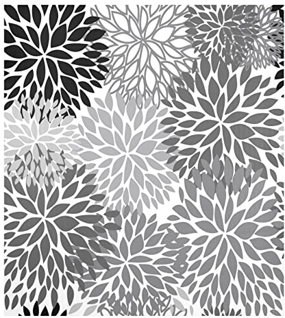 Aimant de lave-vaisselle, motif mandala fleur de dahlia, noir, réutilisable, autocollant décoratif pour porte d'entrée, cuisine, lave-vaisselle, 58,4 x 66 cm