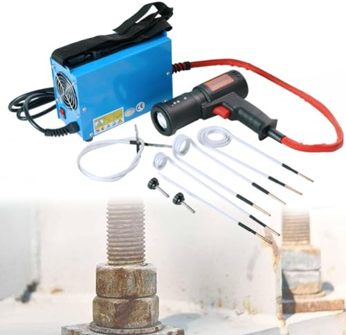 GIZMIT Kit de Chauffage à Induction magnétique pour enlever Les boulons, 1500 W, Haute intensité, Outil de Chauffage à Induction magnétique sans Flamme avec 4 bobines pour enlever Les vis rouillées
