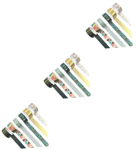 STOBOK 18 Rollen Taschenband Abdeckband Goldfolienband Welliges Washi-tape Bastelband Handgemachte Aufkleber Roségoldener Klebebandabroller Goldene Maskierung Kind Konto Papier Das Album