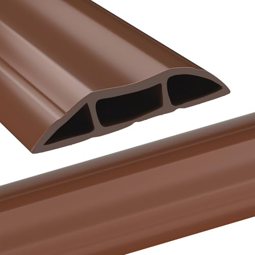 AGPTEK Boden Kabelbrücke, 2 m (6,65 ft) Fussboden Kabelkanal, Modular gefertigte Kabelschlauch, Anschluß Schnüre und Drähte, perfekt Boden Kabelabdeckung zum Büro, Werkstatt, Lager, Konzert usw Braun | Kabelschutz, hält Kabel/Drähte, für Büro, Zuhause, Werkstatt, Lager, Konzert, Outdoor