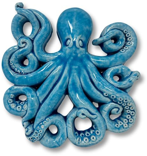 Toocook Animali marini in Ceramica Decorazione Arredo Casa (Polipo Blu)