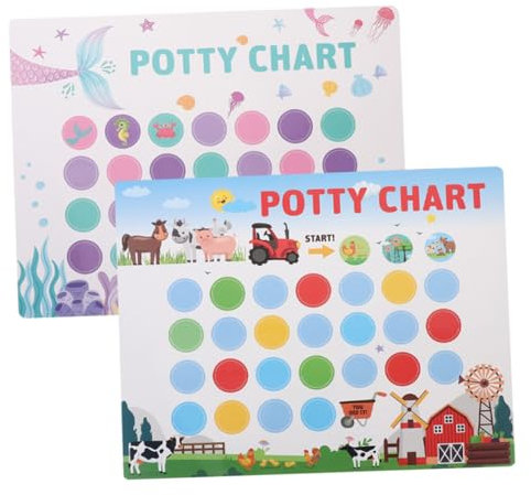 HAWILLOSCH 2sätze Pott-Training-belohnungs-Sticker-Junge Mädchen Pott-Training-Aufkleber Für Kleinkinder Jungen Mädchen