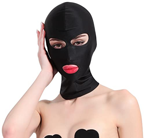 JIAHG BDSM Erotische Kopfmaske Fetisch Bondage Sklaven Maske SM Spiele Abenteuer für Paare Gesichtsmaske Sexspielzeug