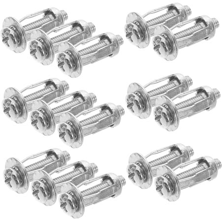 HIAKDOFT 20 Pezzi Bullone Di Espansione a Forma Di Fiore Per Targa Auto Tassello Per Pareti Cave Vite Filettata in Acciaio Inserto Di Fissaggio Bulloni