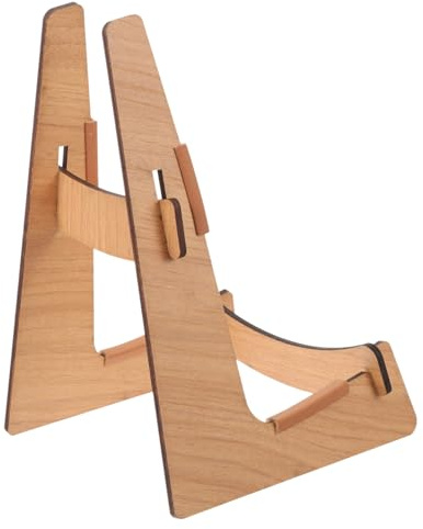 OFFIGAM Wooden Guitar Stand with No Burr Design Sturdy Wood Material Floor Bracket for Guitar Accessories Suitable for Home and Outdoors Use Ukulele Mount