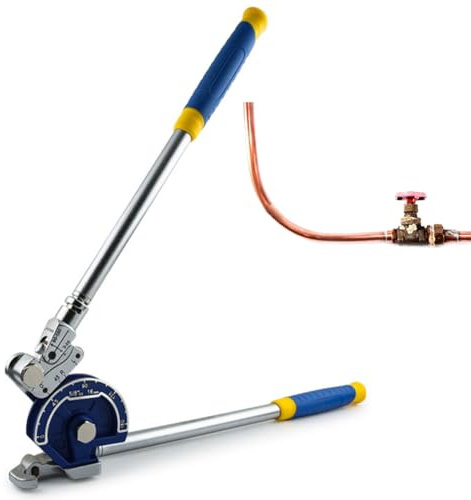 Piegatrice manuale per tubi, piegatubi in rame per aria condizionata, 12,7 mm, 5/8 , 3/4, 7/8, piegatubi da 12 mm, strumento di piegatura per tubi in alluminio rame 180°, per tubi in rame/alluminio