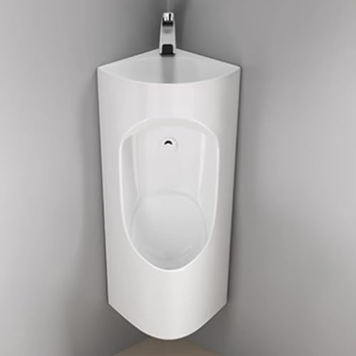 AYHARYLH Eck Urinale Für Herren Badezimmer, Urinale Für Männer Wandmontiertes Herrenurinal Für Ecken, Haushalts-/Gewerbebereich-Urinal(Wit)
