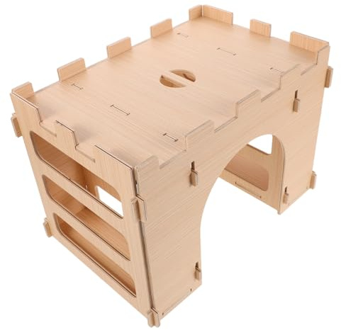 TOYANDONA Kaninchenversteck Hasen Heu Futterstation Heuspender Hamster Futterstation Metall Heu Raufe Für Kaninchen Für Hasen Aus Holz