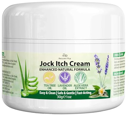Crème antifongique pour la mycose de l’aine et du pied: Traitement Naturel contre le Pied d’Athlète, les Démangeaisons du Jock, la Teigne et l’Eczéma, 30g
