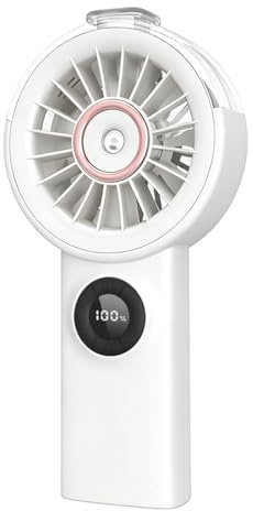 Ventilador portátil de 100 velocidades, de refrigeración de mano, silencioso, ventilador personal con niebla de agua, para el hogar, dormitorio, oficina, escritorio, verano, viajes, senderismo, picnic