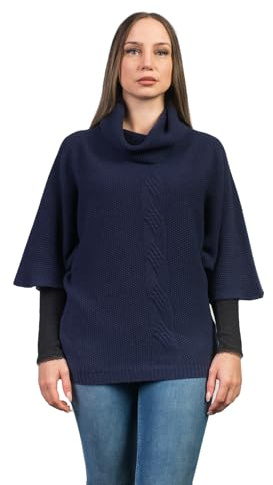 Dalle Piane kashmir – flätad poncho-kashmir blandade garn – kvinna