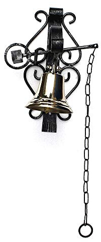 Graf von Gerlitzen Messing Antik Modell Eisen Haustüre Tür Glocke Türglocke Zugglocke Schmiedeeisen Wandglocke Bell03