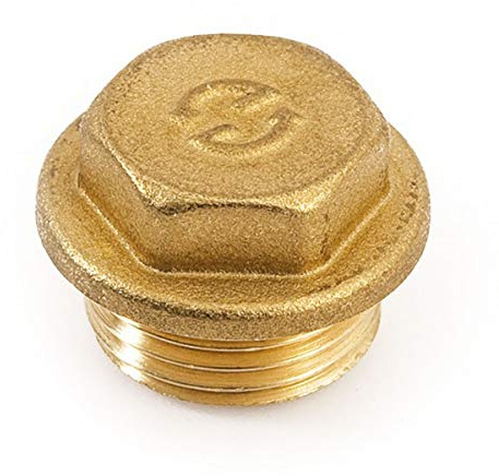 qpool24-Messingstopfen 1/8 Zoll DN6 AG Außengewinde Typ 290 Rohrstopfen Stopfen Sechskant-Endstopfen Blindstopfen Messingfitting Messing Fitting Gewindefitting Rohrfitting Verschlussstopfen