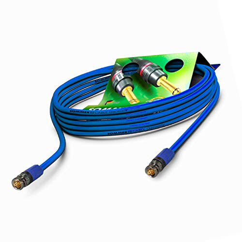 Sommer Cable 10m 6G 3G SDI Video-Patchkabel 4K UHD HD-SDI (HDTV) SC-Vector 0.8/3.7 1 x 0,80 mm² blau - BNC Stecker NEUTRIK - VTGX-1000-BL-BL