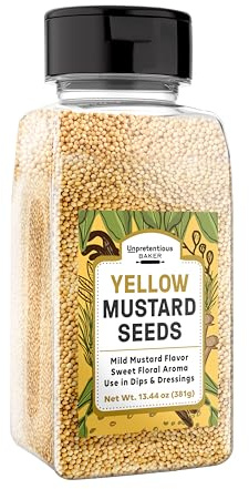 Unpretentious Yellow Mustard Seeds Mild Mustard Flavor, Great in Dips & Dressings, Enriches Flavor Profile (13.44 Ounce)