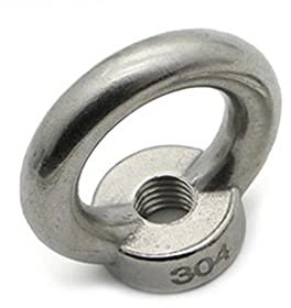 1-2 stücke Anheben von Augenmuttern/Schraubenring Eyebolt Ring Haken Mutter Schrauben M3 M4 M5 M6 M8 M10 M12 M12 304 Edelstahl-M6(2PCS),Lifting Eye Nuts