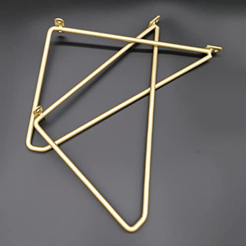 Pxzybd 2 Stück Regalkonsolen Gold,Wandmontage Regalhalterung,Schwimmende Regalträger,Regalwinkel Dekorativ,Schmiedeeiserne Regalhalter,Regal Unterstützung Für Hausgarten Küche Garage,40cm(15.7in)