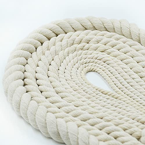 AHUI 2 mm - 20 mm, 3 Teile gedrehte Baumwollseil, Heimdekoration, Wandteppich, gewebte Kordeln, Makramee-Seil, handgefertigtes Textilzubehör