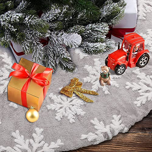 HUHUDAY Weihnachtsbaum Decke, Christbaumdecke, Weihnachtsbaum Röcke, große Plüsch Weihnachtsbaum Matte für Weihnachtsdekorationen Feiertagsfeier, Weihnachtsbaum Tannenbaum