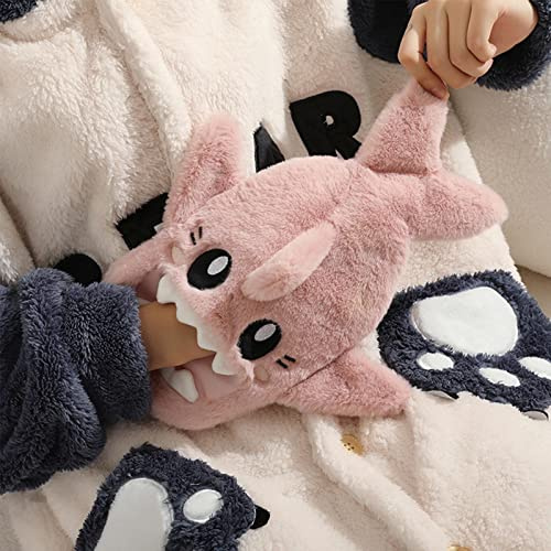 XBLTCM Wärmflasche Weiches Fleece Wärmflaschenbezug,geruchsneutral, heißes Wasser Tasche ideal für Schmerzlinderung (Color : Pink)