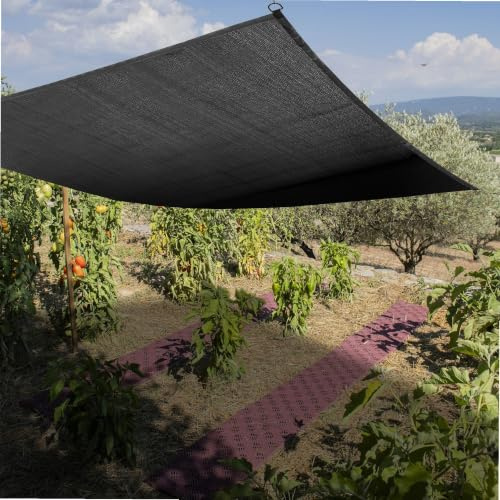 WERKA PRO Toile d'Ombrage Potager et Serre 4 x 5 m Solaire 50 cm Noir | Polyéthylène, aluminium, durable, tressé, anti-UV, usage jardin et extérieur, intérieur, protection solaire 75%