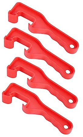 Cabilock 4piezas Abridor De Tapas De Plástico Para Cubos De Rojo Herramienta Para Barriles y Cubos Sin Daño