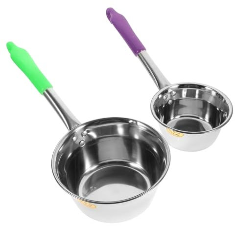 2St Wasserkelle aus Edelstahl großer Löffel großer Schöpflöffel Bewässerungsgerät Wasserschöpfkelle kitchen accessories mutfak aksesuarları Wasserschaufel Babydusche Wasserkelle KICHOUSE