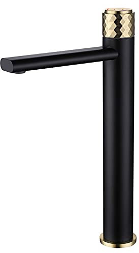 Modern Chrome Tall Bathroom Sink Faucet with Hot and Cold Water Mixer Tap Slim Design for Small Washbasins