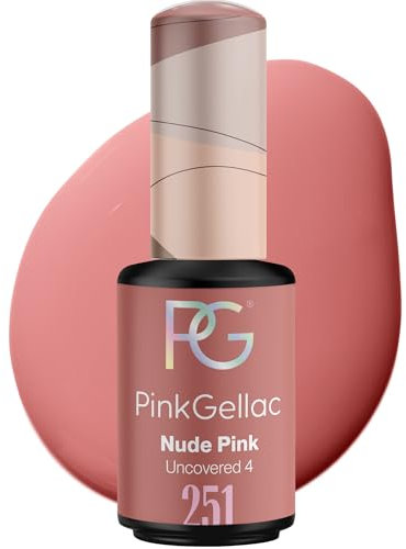 Pink Gellac Gel Nagellack UV - 251 Nude Pink 8 ml - Gelnagellack für UV Lampe - Rosa - Einfache Anwendung Nail Polish für 14 Tage Salonqualität - Veganer Gellack Made in Holland