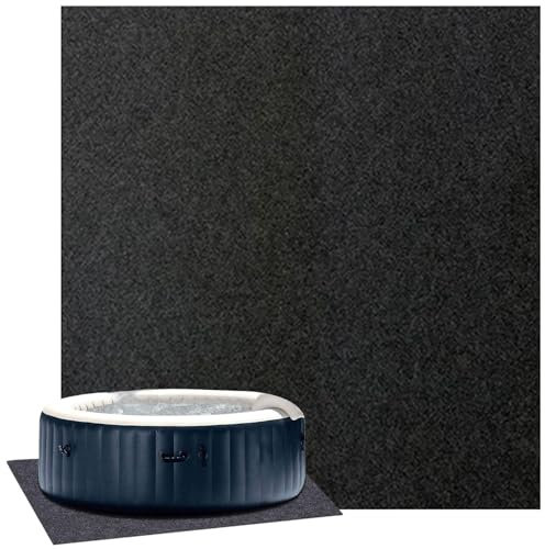 Aufblasbare Whirlpool-Matte, quadratisch, waschbar, für tragbare Spa-Pools, Bodenschutzmatte für Whirlpools, quadratische Form, 3,5 x 3,5 m