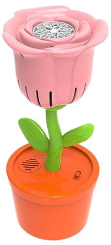 Bubble Machine für Kinder, Bubble Machine Batterie betrieben | Rosenblumenblasenhersteller Batterie mit farblich ändernden LED -Leuchten,Leckproofes süßes tragbares Sommer -Outdoor -Spielzeug