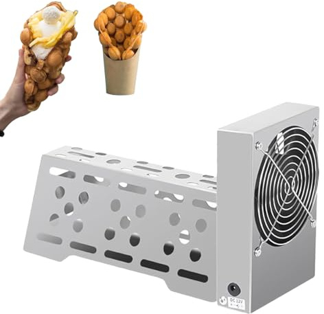 DOJOEUU Waffle Cooling and Shaping Machine, Electric Egg Waffle Cooling Fan, Automatic Sensing, Stainless Steels Egg Pancake Induction Drying Machine for Home and Commercial