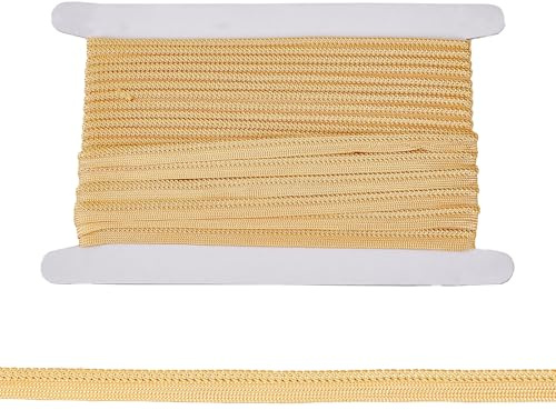 letsinstyle 10 iarda 0.39 Pollici di Larghezza Cordoncino Dorato Ritorto per Labbra, Corda con Bordo in Corda Dorata Metallizzata, Accessori da Cucito per Abiti, Costumi