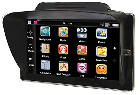 Navegador GPS para coche, Vehículo de 7 pulgadas GPS Navegación 25 6M 8GB GPS Navigation Navigator con cámara de visión trasera con cable Más nuevos mapas más nuevos Para coche, camión, autocaravana(W