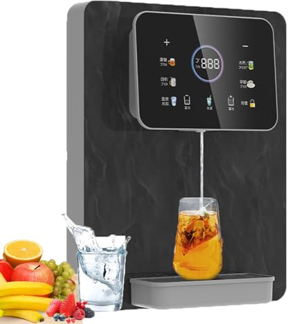 Dispensador de Agua de Pared, con alimentación de Red, Bloqueo electrónico para niños, Agua Caliente y fría, Pantalla táctil y Consumo cuantitativo de Agua.