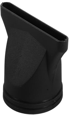 Ugello Concentratore per Asciugacapelli Piatto in Plastica Nero 4, 5 Cm | Ricambio per Phon, Flusso D'aria Concentrato, Distribuzione Uniforme del Calore, per Salone Professionale e Casa