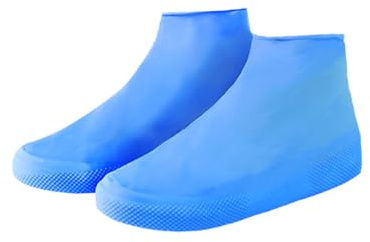 LIGIGWASH wasserdichte Einweg Latex Schuhüberzüge Unisex Elastisch rutschfest S Blau Schutz vor Regen und Schnee für Outdoor Camping Wandern