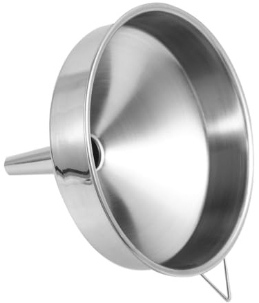 Cabilock Embudo de Acero Inoxidable Grueso para Líquidos Embudo de Boca Ancha para Cocina y Automóvil Gran Capacidad para Aceite y Uso Industrial