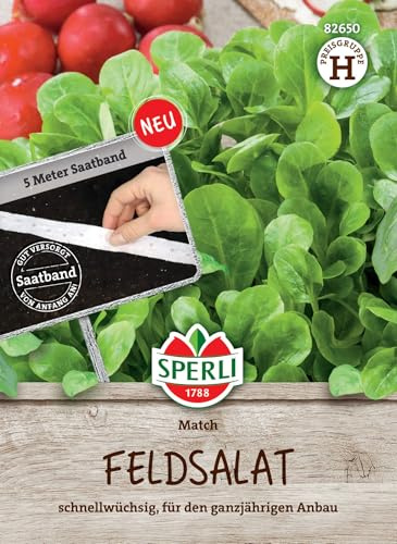 Sperli Feldsalat Match 82650, Saatband | Für Garten & Gewächshaus, ertragreich