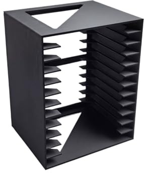 Organisatör Hem Minimalistisk CD-skivställ PP skrivbordshylla for albumförvaring Hållare(Svart)