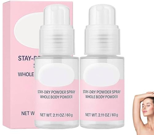 Comfort Powder, Body Powder, Anti-Scheuer-Puder, Komfort Dry und Fresh Puder, Stay Dry Powders Spray, im Intimbereich und am ganzen Körper, Körperpuder Gegen Scheuern und Schwitzen (2)