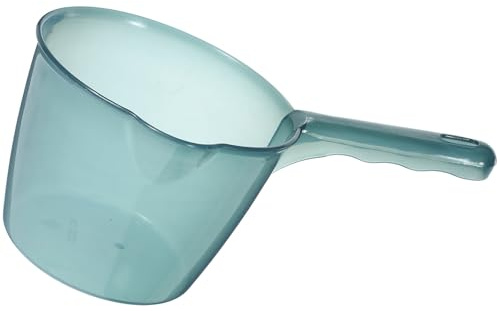 LABRIMP Cucharón de Cocina Transparente Pequeño de Plástico, Pala de Agua para Restaurante y Baño, Utensilio Multiusos para Riego y Uso Doméstico, Mango Largo Resistente