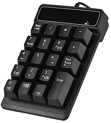 VBESTLIFE Tastiera tastierino numerico, 1,5 m/5 FT USB cablata 19 tasti digitale tastiera digitale pad plug and play per computer portatile desktop PC